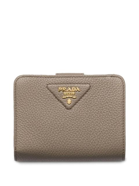Prada small textured wallet - Neutrals