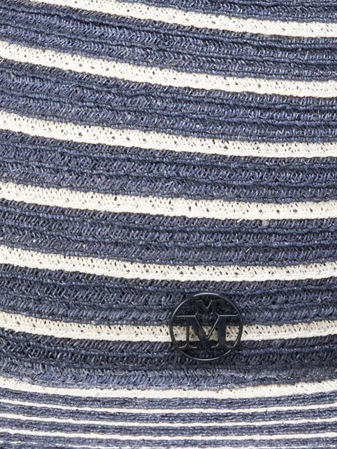 Maison Michel Marsha striped-designed hat - Blue - zdjęcie produktu nr 2