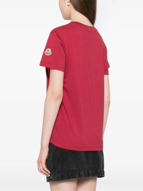 Moncler beaded logo T-shirt - Red