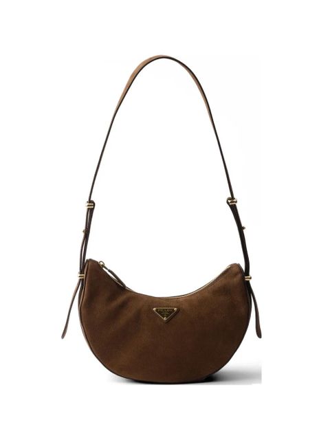 Prada Arqué small nubuck leather bag - Brown - zdjęcie produktu nr 1