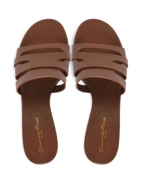 Gianvito Rossi 45mm cut-out heeled sandals - Brown