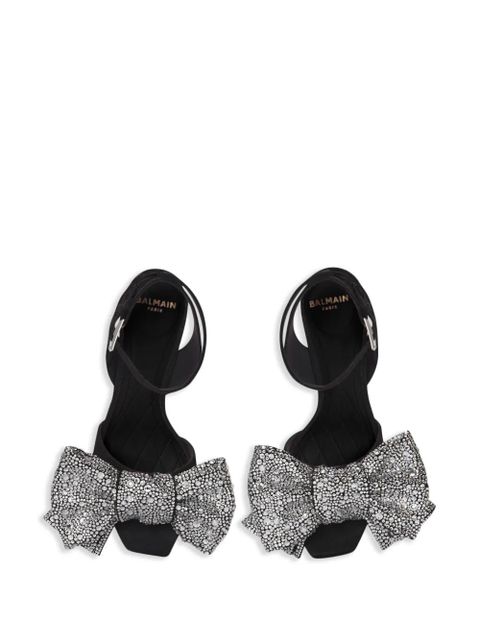 Balmain 95mm Ruby rhinestone-embellished sandals - Black