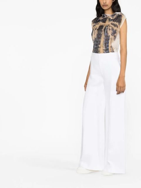 Chloé wide-leg ramie trousres - White