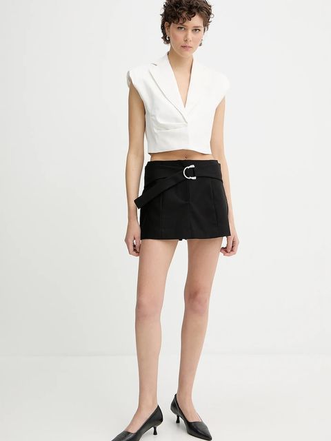 IRO spódnicospodnie bawełniane damska kolor czarny gładkie medium waist WM30MADIM - zdjęcie produktu nr 2