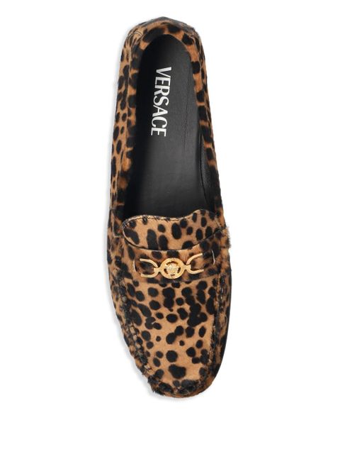 Versace animal-print loafers - Brown