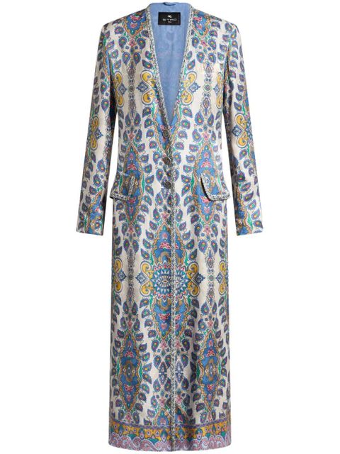ETRO paisley-print duster coat - White - zdjęcie produktu nr 1