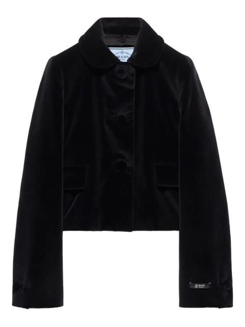 Prada flap-pocket detachable-collar jacket - Black - zdjęcie produktu nr 1