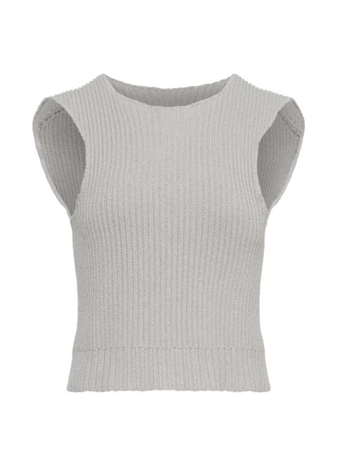 MM6 Maison Margiela ribbed vest - Grey - zdjęcie produktu nr 1
