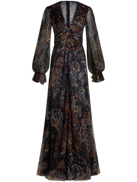 ETRO paisley printed silk dress - Black - zdjęcie produktu nr 1