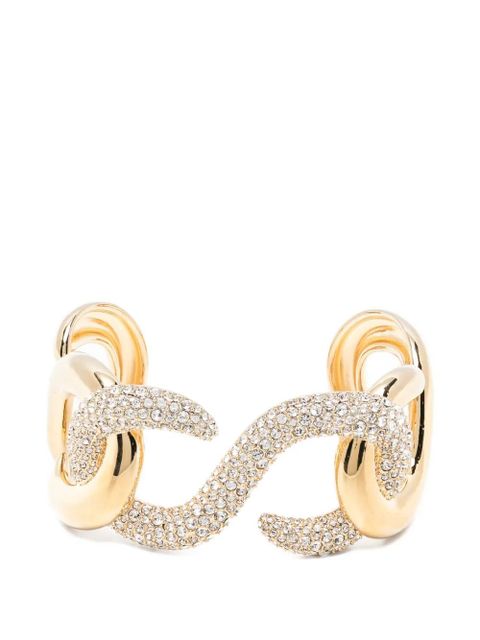 Swarovski Dextera crystal-embellishment cuff bracelet - Gold - zdjęcie produktu nr 1
