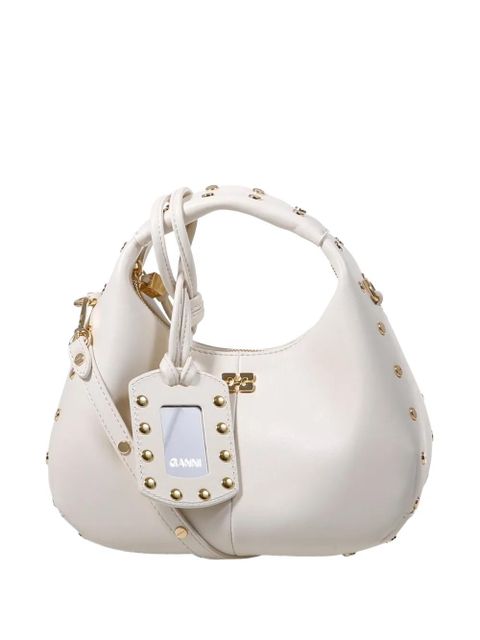 GANNI Mini Hobo studded tote bag - White - zdjęcie produktu nr 1