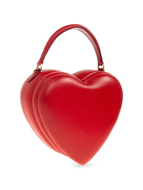 Moschino heart shaped top handle tote bag - Red