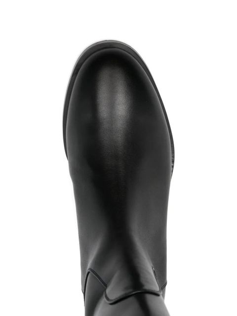 Aeyde zip-detailng leather boots - Black