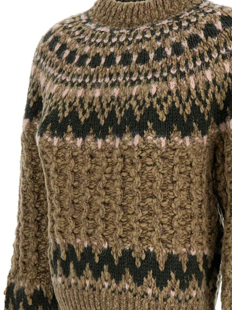 Moncler Grenoble patterned mock-neck sweater - Neutrals