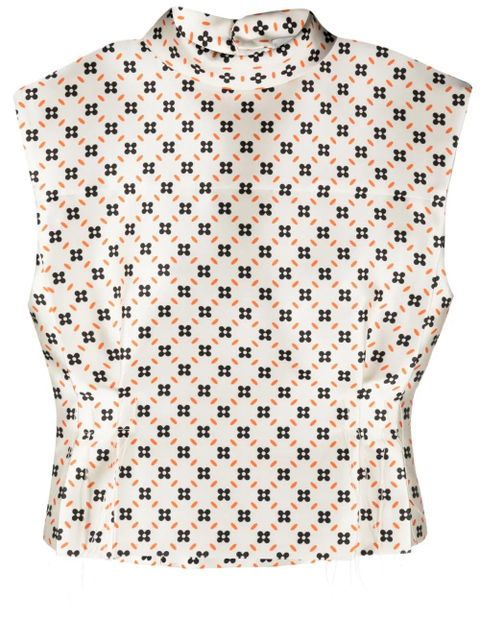 Lanvin floral-print sleeveless blouse - Neutrals - zdjęcie produktu nr 1