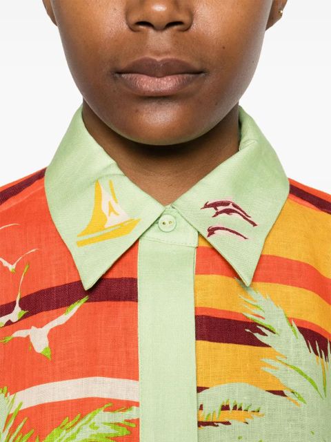 ALEMAIS Palm Island shirt - Green