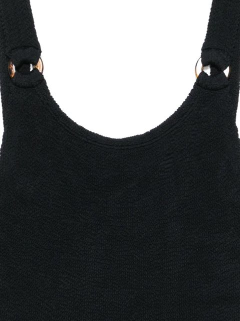 Hunza G Domino crinkle-effect swimsuit - Black