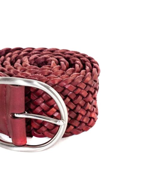 DRAGON DIFFUSION braided leather belt - Red - zdjęcie produktu nr 2
