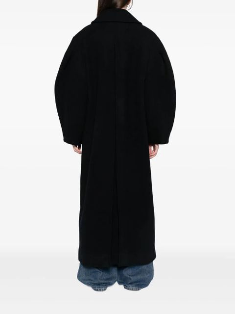 GANNI oversized long peacoat - Black - zdjęcie produktu nr 2