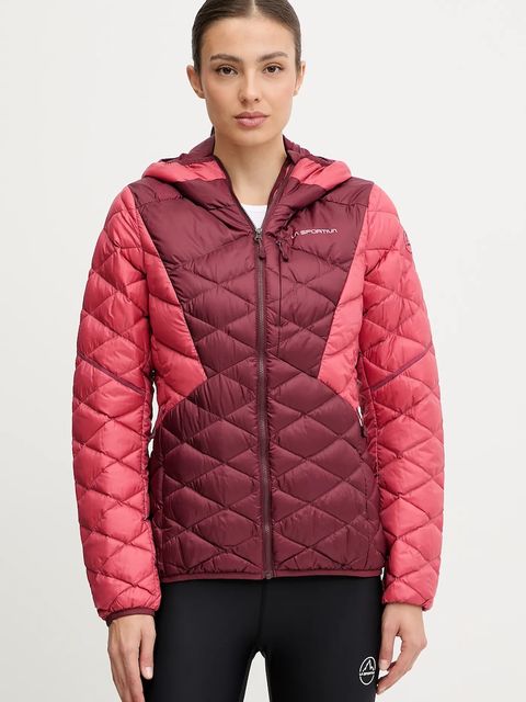 LA Sportiva kurtka sportowa puchowa Pinnacle Down kolor bordowy ZASJ098 - zdjęcie produktu nr 1