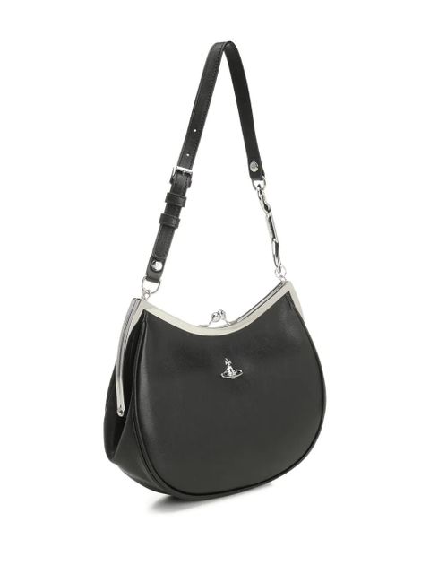 Vivienne Westwood Orb plaque shoulder bag - Black