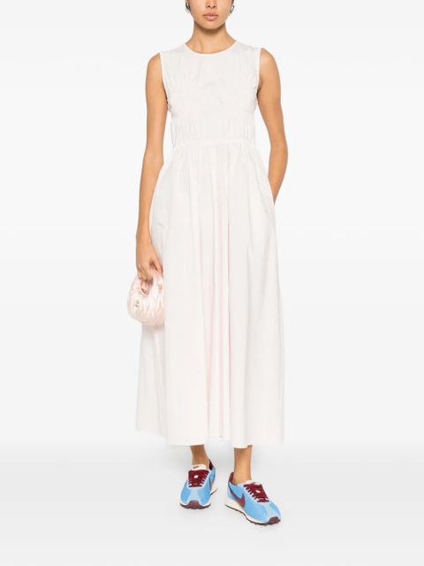 Cecilie Bahnsen gathered sleeveless midi dress - Pink