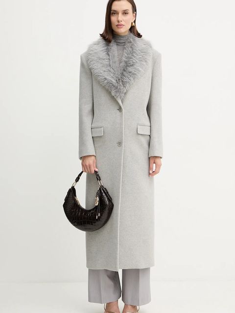 Elisabetta Franchi sweter z dodatkiem wełny damski kolor szary lekki MD61B56E2