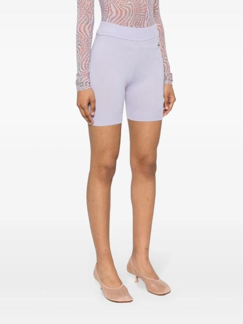 Vivienne Westwood Orb-embroidered knitted shorts - Purple