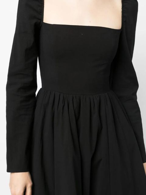 Reformation Elly square-neck midi dress - Black