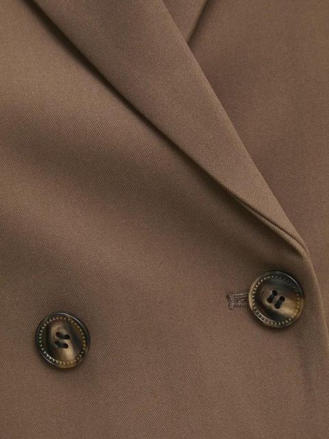 Answear.LAB marynarka kolor brązowy dwurzędowa gładka