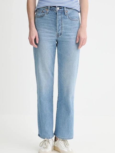 Levi's jeansy RIBCAGE STRAIGHT ANKLE damskie high waist - zdjęcie produktu nr 1