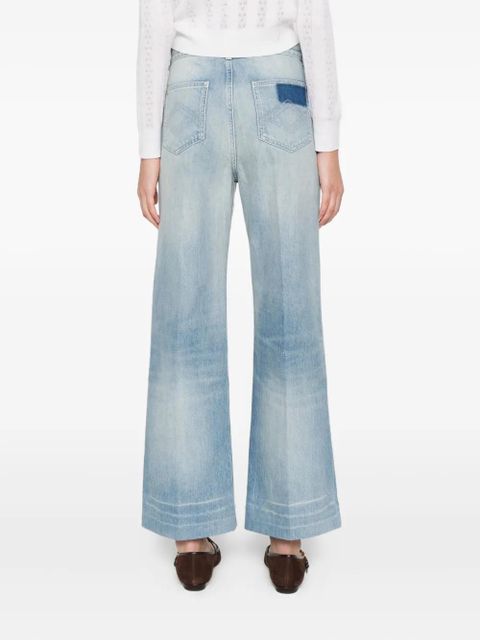 SANDRO zipped high-waisted straight-leg jeans - Blue