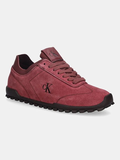 Calvin Klein sneakersy zamszowe LOW PROFILE RUNNER SUE MG damskie kolor bordowy YW0YW02050 - zdjęcie produktu nr 1