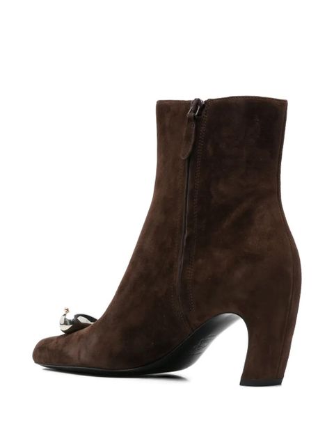 Tory Burch 65mm suede ankle boots - Brown