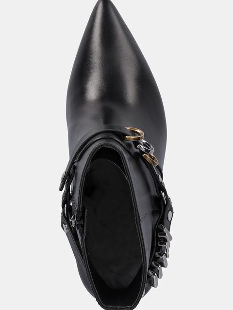 Pinko botki Viola 02 damskie kolor czarny na słupku SD0417P001Z99