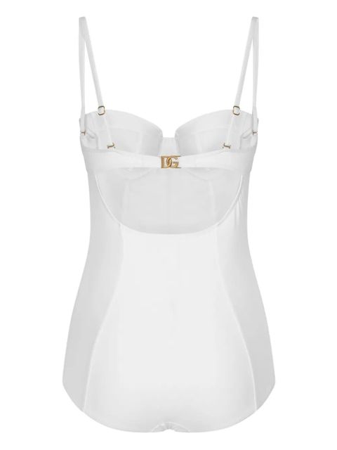 Dolce & Gabbana logo-plaque swimsuit - White - zdjęcie produktu nr 2