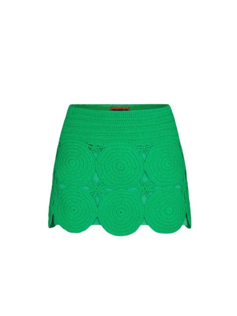 Simon Miller Beep Beep crochet appliqué mini skirt - Green - zdjęcie produktu nr 2