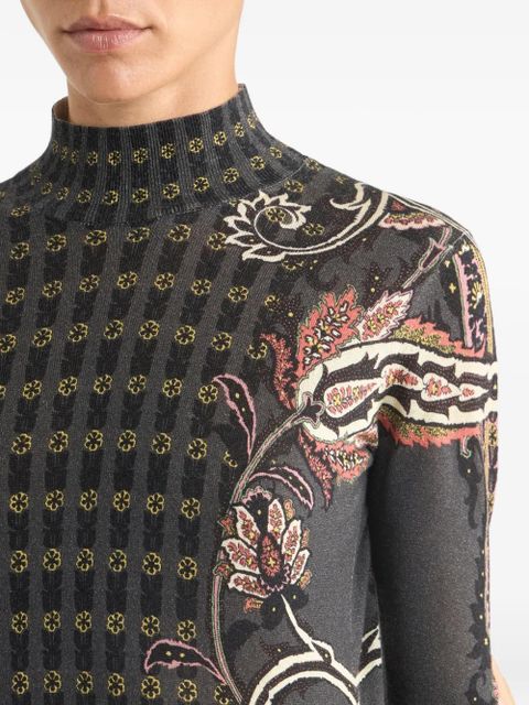 ETRO paisley-motif turtleneck top - Black - zdjęcie produktu nr 2