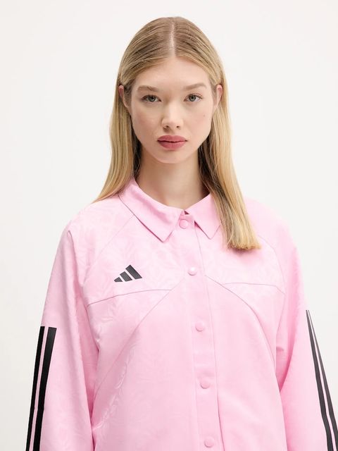 adidas kurtka House of Tiro kolor różowy przejściowa JL7648