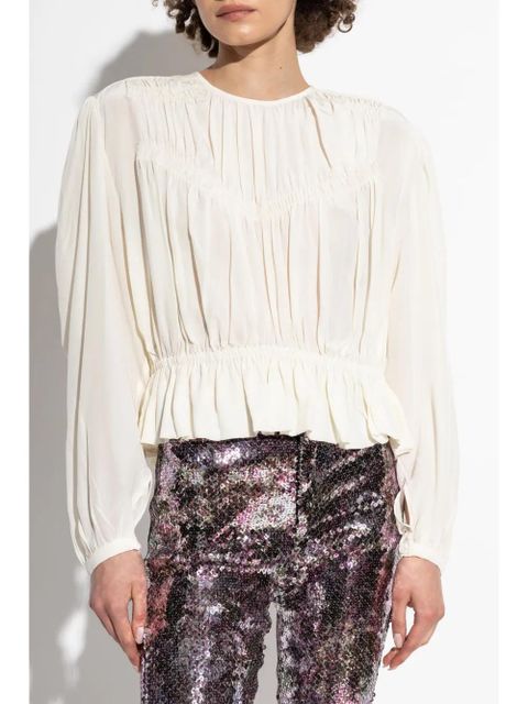 ISABEL MARANT Gelina gathered blouse - Neutrals