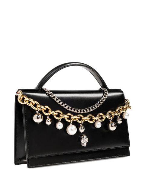 Alexander McQueen skull chain-embellished tote bag - Black
