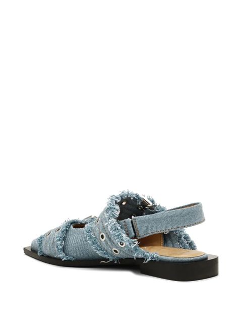 GANNI Feminine denim ballet flats - Blue - zdjęcie produktu nr 2