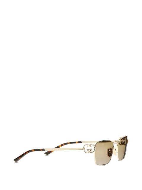 Gucci Eyewear rectangular-frame sunglasses - Gold - zdjęcie produktu nr 2