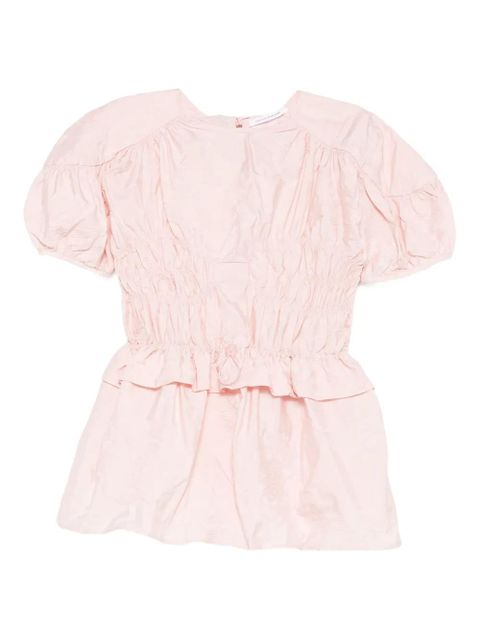 Cecilie Bahnsen puff-sleeve ruffled top - Pink - zdjęcie produktu nr 1