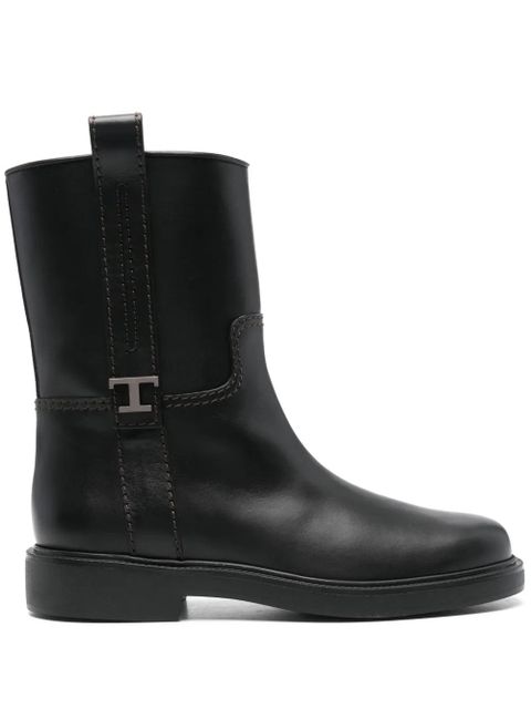 Tod's leather biker boots - Black - zdjęcie produktu nr 1