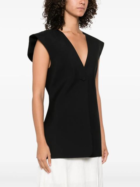 Róhe single-button waistcoat - Black