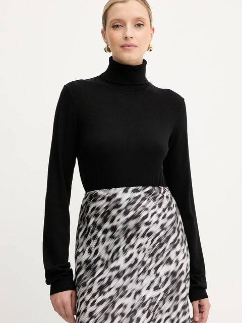 Silvian Heach sweter SESIN damski kolor czarny lekki z golfem GPA25036LU - zdjęcie produktu nr 1