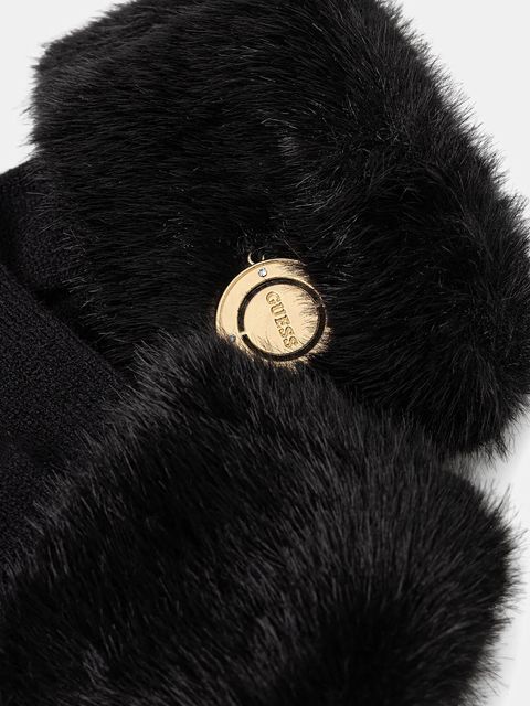 Guess rękawiczki SHAIDA damskie kolor czarny AW5410 POL02 - zdjęcie produktu nr 2