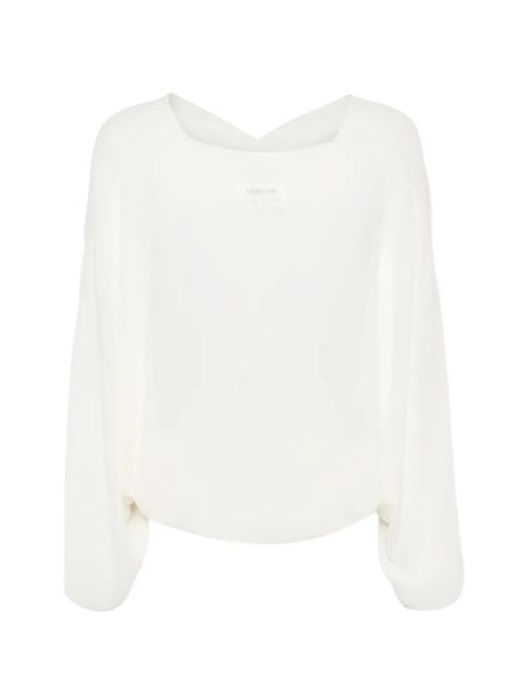 MM6 Maison Margiela twist-detail long-sleeve top - Neutrals - zdjęcie produktu nr 2