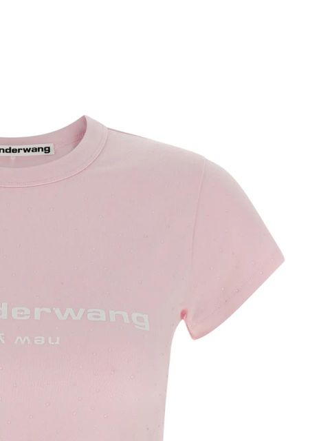Alexander Wang logo-detail T-shirt - Pink
